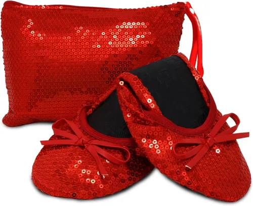 Vista 36 de Silky Toes Zapatos planos plegables para mujer, zapatos de ballet para A-Negro