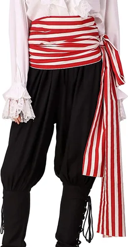 Vista 23 de ThePirateDressing Disfraz de pirata medieval renacentista para Halloween, banda grande