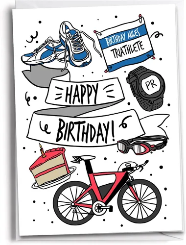 Vista 24 de Feliz cumpleaños ciclista al aire libre - Hombre