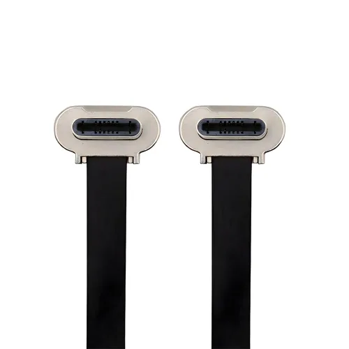 Vista 19 de xiwai Cable de carga USB-C corto en ángulo macho a macho de 5.9 in ultra