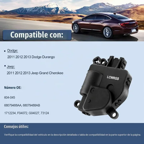 Vista 2 de Actuador de puerta de mezcla para Jeep Grand Cherokee y Dodge Durango 11-2013