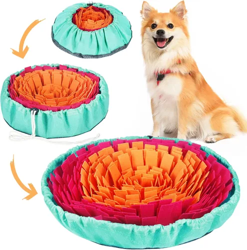 Vista 9 de Vivifying Tapete de olfateo para perros, tapete de alimentación de premios ajustable para comer lentamente y mantenerse ocupado, juguetes