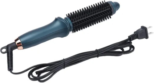 Vista 3 de Rizador termostático para rizar el cabello 2 en 1, cepillo eléctrico portátil para rizar el cabello, kit de alisador de doble propósito, calentador