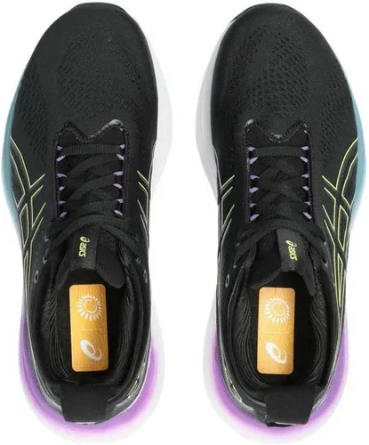 Vista 6 de ASICS Zapatillas de running Gel-Nimbus 25 para hombre Negro resplandor amarillo