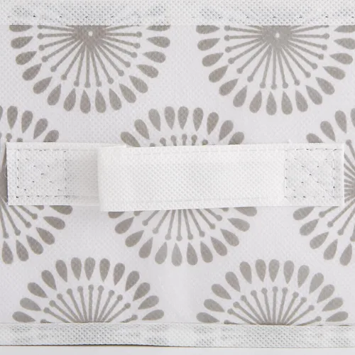 Vista 3 de DII Contenedor de almacenamiento de poliéster no tejido, 11 x 11 x 5.5 pulgadas, gris Starburst, 2 piezas