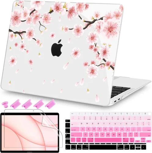 Vista 22 de Teryeefi Compatible con MacBook Air de 13 pulgadas A2337 M1 Chip A2179 A1932 (versión 2018-2020), funda protectora delgada + cubierta de teclado