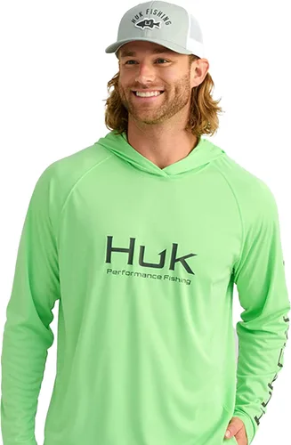Vista 11 de HUK - Sudadera con capucha de manga larga ventilada para hombre, camiseta de pesca con capucha Academia Naval