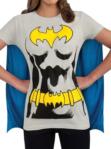 Vista 4 de DC Comics Batgirl - Camiseta con capa y máscara
