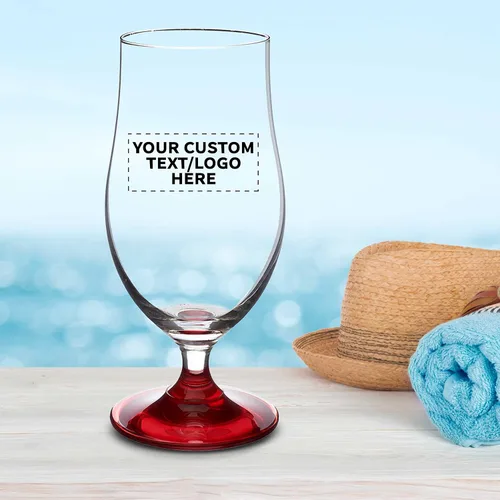 Vista 7 de DISCOUNT PROMOS Toscana, vasos de agua grandes personalizados de 13 onzas, juego de 12 unidades, texto personalizable, logotipo, cristalería