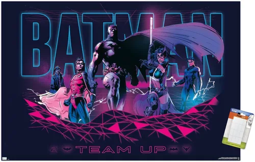 Vista 12 de Trends International DC Comics Batman - Póster de pared, 22.4 pulgadas de largo x 14.7 pulgadas, versión enmarcada en madera de granero