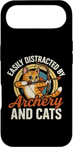 Vista 27 de Funny Cat Parent Gift Easily Distracted by Archery and Cats Case for iPhone 17