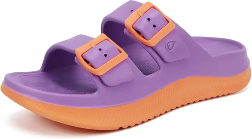 Vista 10 de ONCAI Womens Recovery Sandals with Arch Support Plantar Fasciitis Orthotic Adjustable Buckle Open Toe Thick Cushion Outdoor Girls Sport Slides