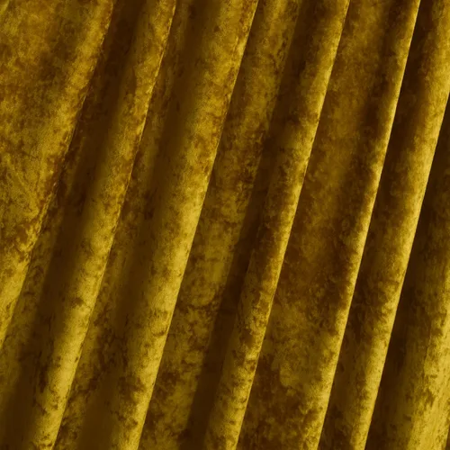 Vista 5 de Cortinas de Terciopelo Chartreuse Aplastado de Lujo Juego de 2 Paneles - 84 pulgadas de Largo para Oscurecer la Habitación Cortinas de Terciopelo