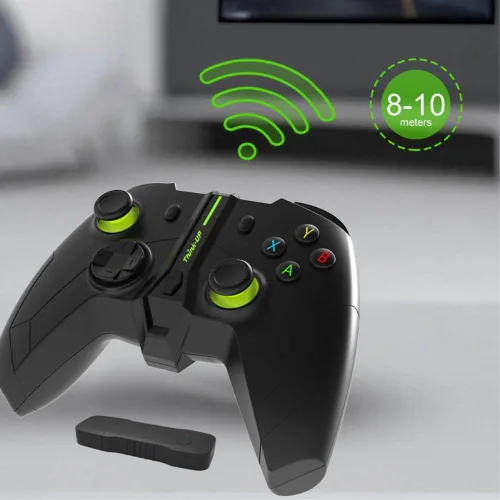 Vista 4 de Hycarus 2.4 GHZ Wireless Gamepad Controller Compatible with Xbox OneOne S One X PS3 PC (Green)