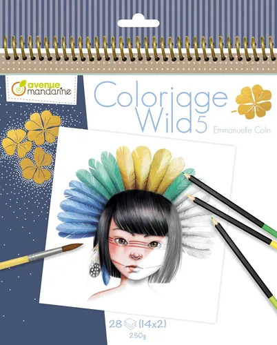 Vista 19 de Avenue Mandarine Libro para colorear Coloriage Wild 3 de Emmanuelle Colin