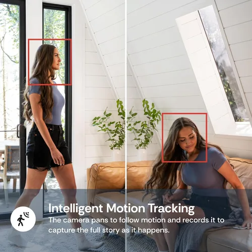 Vista 14 de Luna - Cámaras de seguridad inalámbricas para exteriores e interiores, inclinación panorámica de 360°, visión nocturna a color, bombilla LED y foco