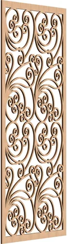 Vista 22 de 9 3/8"W x 24 3/8"H x 1/4"T Marilla Decorativos Paneles de Pared de Madera Calado, Abedul