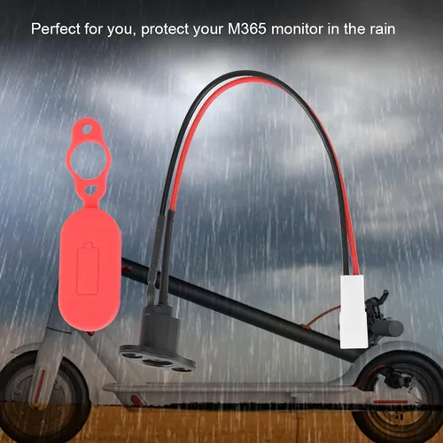 Vista 3 de w/puerto de carga resistente libre para M365, conector de cargador de batería, silicona duradera flexible para accesorio de scooter eléctrico M365