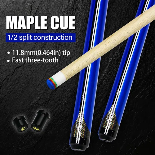 Vista 3 de 314/2 Predator Style P3 Blue Hard Maple Pool Cue 58" 19-21oz