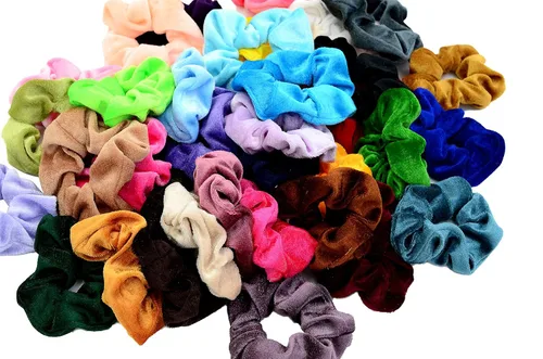 Vista 3 de Chloven 45 piezas de lazos para el pelo de terciopelo, bandas elásticas para el cabello, lazos para el cabello, cuerdas para el cabello para mujeres