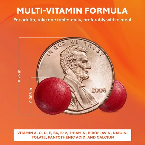 Vista 4 de Rugby Daily-Vite - Tabletas multivitamínicas, suplemento dietético sin gluten para adultos, apoya la salud general, sin sabores artificiales, 1000