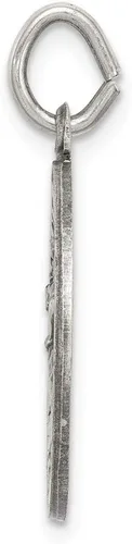 Vista 2 de Medalla de plata de ley 925 maciza con colgante de San Cristóbal, patrón católico, 0.906in x 0.787in