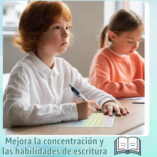 Vista 5 de 50 hojas de papel de escritura a mano de 0.5 pulgadas de ancho de línea