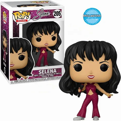 Vista 2 de Funko Selena (Burgundy Outfit) Pop! Figura de vinilo (paquete con funda protectora compatible con Pop Box), multicolor, 3.75 pulgadas