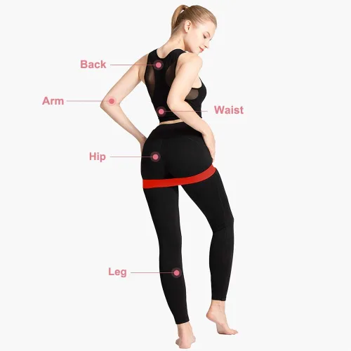 Vista 5 de Bandas de resistencia para fitness, juego de 3/5 bandas de ejercicio para mujeres, hombres, piernas, glúteos, brazos, hombros, entrenamiento
