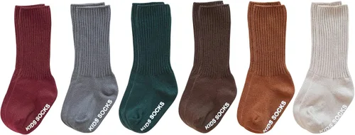 Vista 8 de VWU Calcetines de algodón unisex para bebés de 0 a 5 años Paquete de 6 bloques