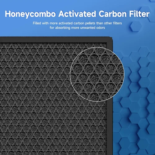 Vista 6 de HSP002 Filtro de repuesto compatible con purificador de aire inteligente HSP002 2.0 Filtración 4 en 1 de filtro principal y carbón activado, 1