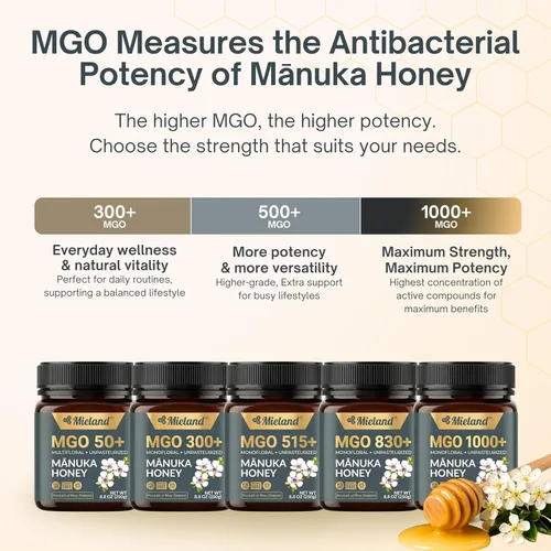 Vista 5 de Miel de Manuka de Nueva Zelanda 100% certificada pura MGO 1000+ Miel natural cruda sin pasteurizar Totalmente rastreable, sin OMG, libre