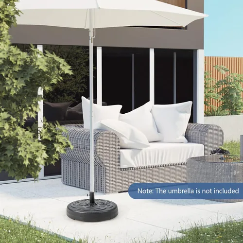 Vista 3 de Tangkula Soporte de base de paraguas rellenable, relleno de agua y arena, soporte de peso resistente para sombrilla de patio de 1.5 a 1.9 pulgadas