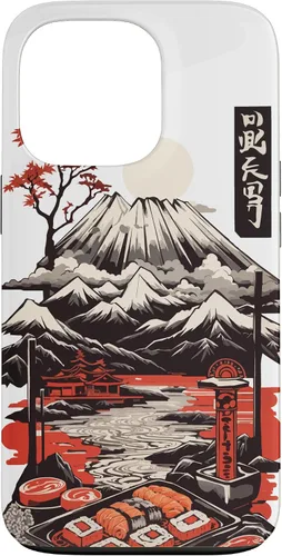 Vista 10 de Aesthetic Sushi Design Vintage Colour Woodcut Ukiyo-E Style Case for iPhone 16