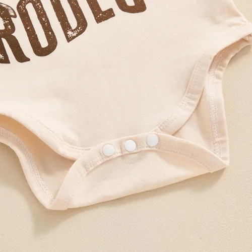 Vista 7 de SAYOO Body Occidental para Bebés Niñas y Niños, Ropa de Vaquero Country Vaquera Divertido Adorable Creeper de Una Pieza Body para Bebés