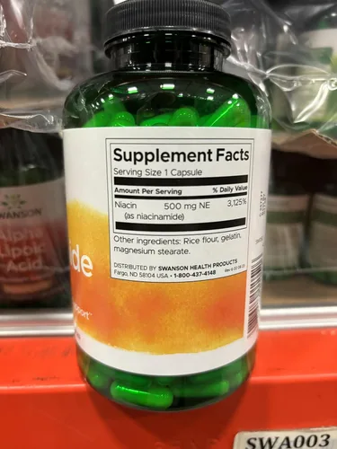 Vista 6 de Swanson Niacinamida metabolismo de carbohidratos apoyo para la salud de las articulaciones 500 miligramos 250 cápsulas