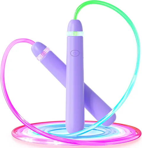 Vista 9 de LED Light Up Jump Rope for Kids and Adult, Adjustable Glowing Skipping Rope for Boys and Girls, Colorful Luminous Jumping Rope for Fitness and