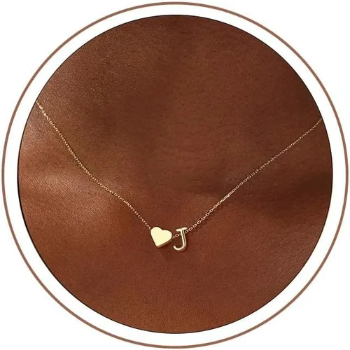 Vista 45 de Turandoss Mothers Day Gifts for Mom Wife - Dainty 18K Gold Plated Heart Initial A-Z Pendant Necklace Trendy Jewelry Heart Necklaces Birthday Mothers