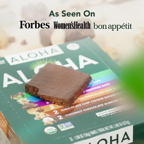 Vista 7 de ALOHA Barras de Proteína Orgánicas a Base de Plantas - Paquete de Variedad de 6 Sabores - 12 Unidades, Barras de 1.9oz - Aperitivos Veganos, Bajo