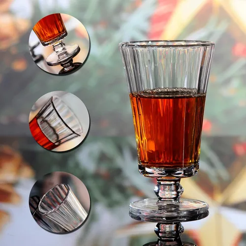 Vista 4 de Juego de 6 vasos de chupito de 4 onzas, vasos de tequila, vasos de chupito, lindos vasos de chupito, vasos de chupito transparentes, vasos de jerez