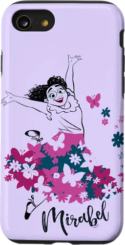 Vista 13 de Funda para iPhone 14 Disney Encanto Mirabel Madrigal Floral Lila Púrpura