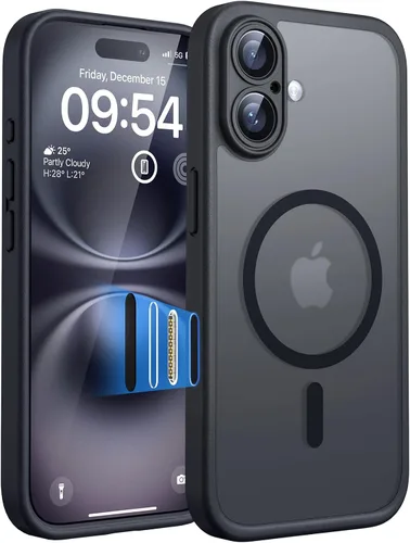 Vista 202 de TOCOL Funda para iPhone 11, compatible con Magsafe, protección completa de cámara, imanes integrados, protección contra caídas, funda translúcida