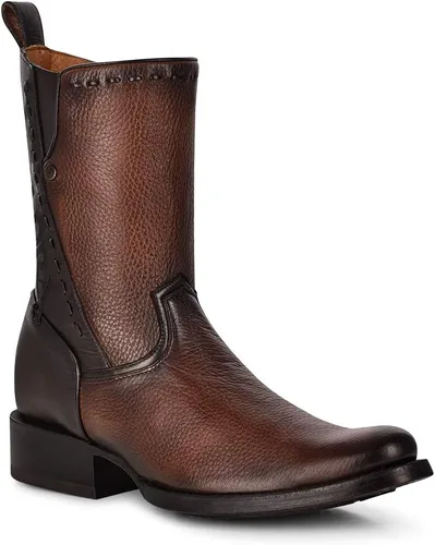Vista 2 de Cuadra Botas urbanas para hombre en piel de ciervo genuino marrón