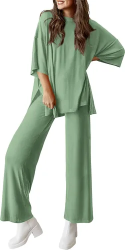 Vista 32 de PRETTYGARDEN Conjunto de dos piezas para mujer Negro
