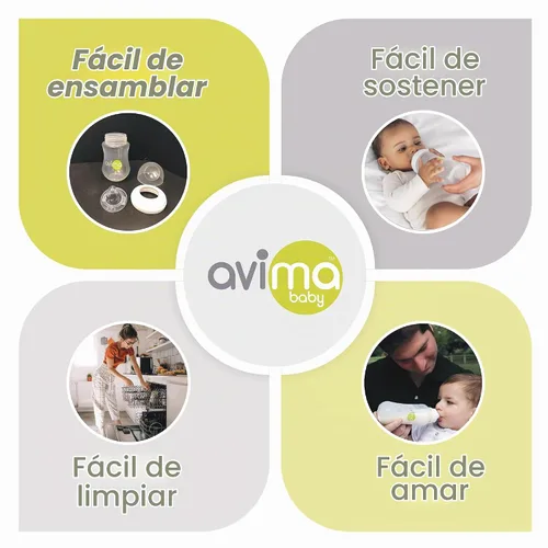 Vista 6 de Avima Pezones de silicona para biberones estándar para el cuello, flujo medio 3 meses + (juego de 6) Flujo medio. Etapa 2.