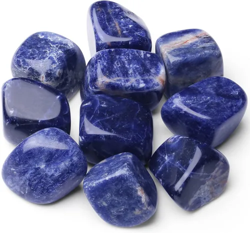 Vista 12 de QINJIEJIE Cristales de amatista (más de 1000 quilates), piedras pulidas a granel, cristal grande, decoración curativa de Reiki, 0.6-1 pulgada, 7.05