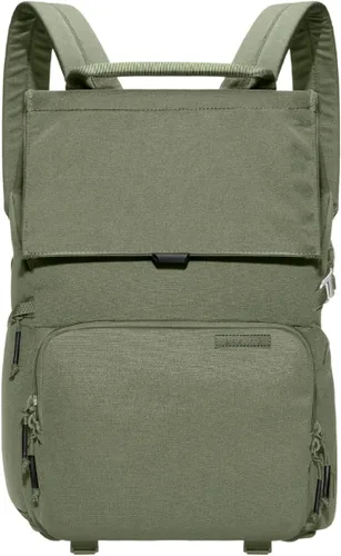 Vista 7 de BREVITE - Mochilas para cámara The Runner: mochila de fotografía minimalista y fácil de viajar, compatible con laptop y accesorios, Azul marino