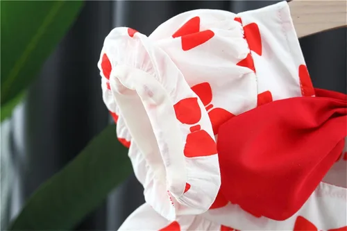 Vista 9 de Toddler Baby Girls Dress Summer Bohemia Ruffle Bowknot Short Puff Sleeve Casual A Line Backless Dresses Party Clothes 5 Year Old Girl Clothing