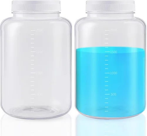 Vista 30 de Tatuo 6 piezas 30 ml 1 oz botellas de reactivo de polipropileno de plástico con tapas de rosca, envases de muestra transparentes de PP con tapa