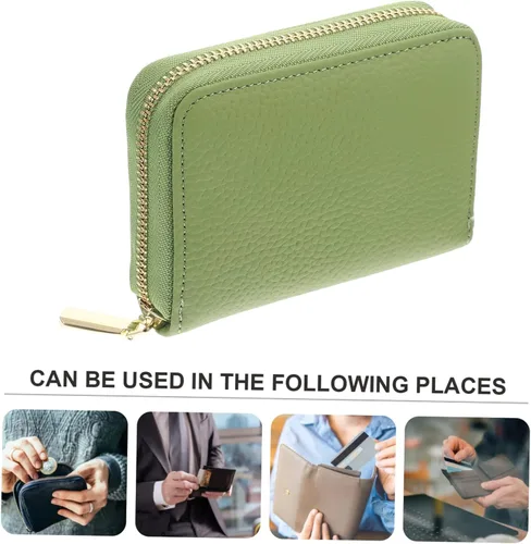 Vista 2 de Tofficu 5pcs Wallet Para Hombre Mens Purse Zipper Storage Bags Billeteras De Hombres Cuero Original Portable Organizer Id Bag Outdoor Card Holder